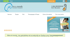 Desktop Screenshot of mereetmonde.com